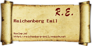 Reichenberg Emil névjegykártya