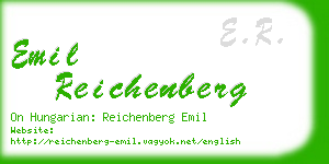 emil reichenberg business card